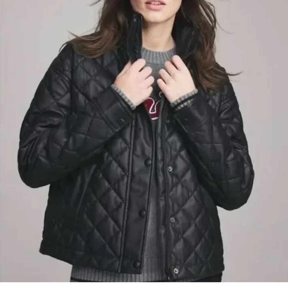 Alp N Rock Milano Prima Loft faux leather jacket black size medium NWT